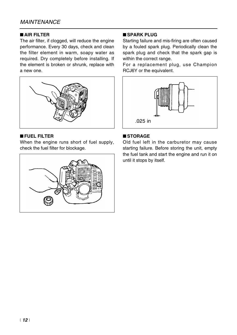RedMax BT2200LDC User Manual | Page 14 / 24