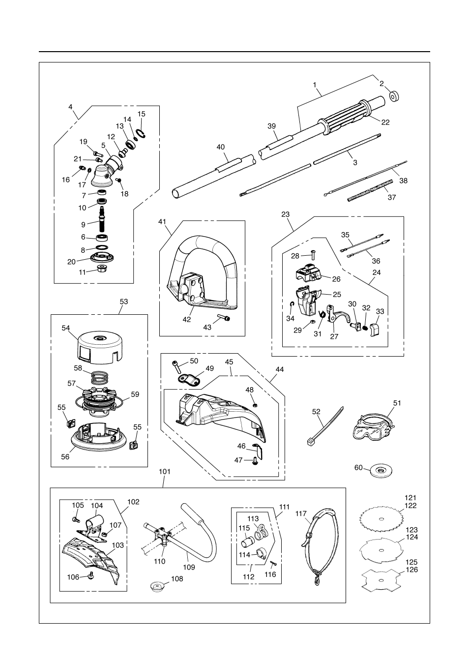 Parts list | RedMax BRUSHCUTTERS BCZ2400S User Manual | Page 30 / 36