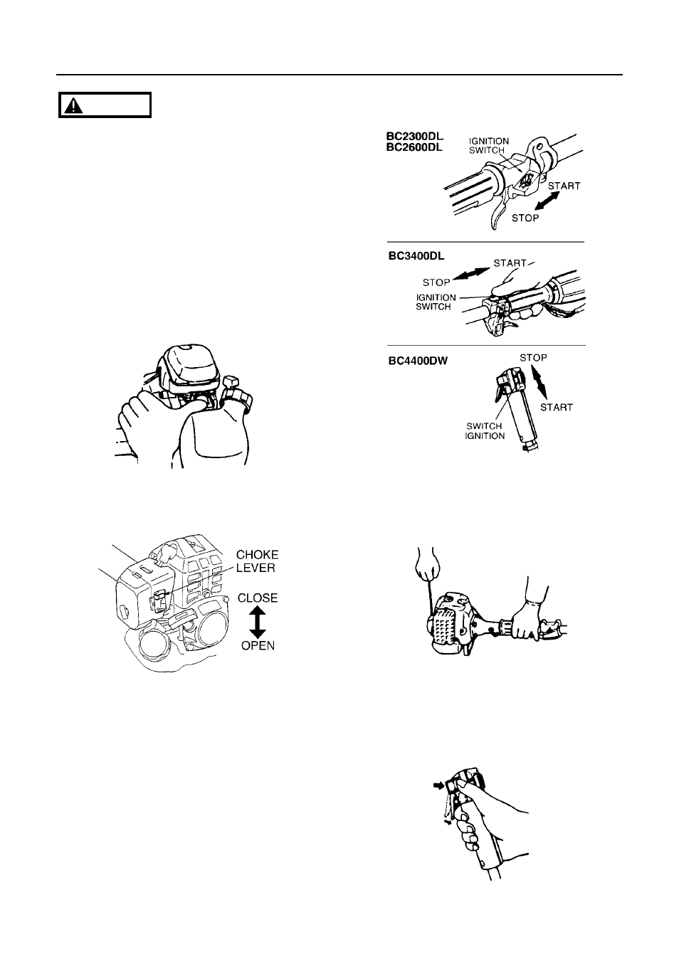 Operation | RedMax BRUSHCUTTERS BC3400DL User Manual | Page 12 / 44