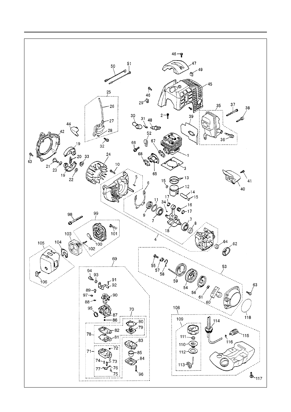 Parts list | RedMax BRUSHCUTTERS BC3400DL User Manual | Page 34 / 44