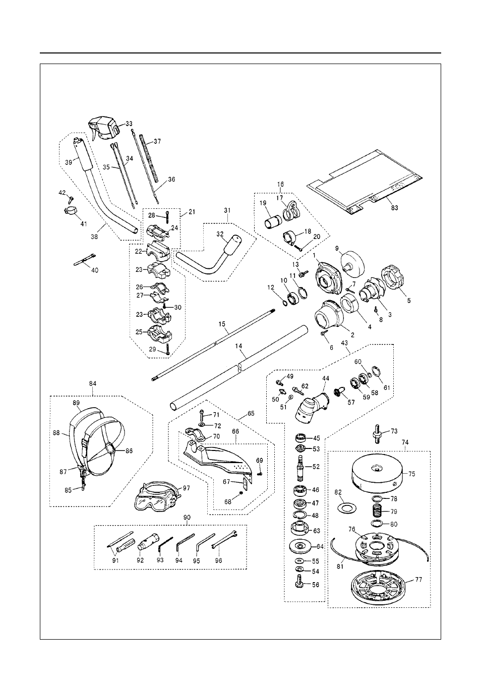 Parts list | RedMax BRUSHCUTTERS BC3400DL User Manual | Page 36 / 44