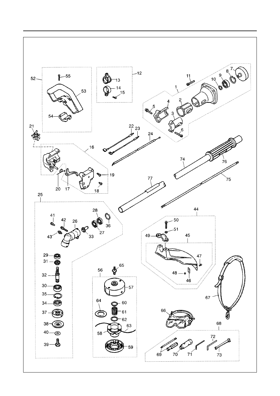 Parts list | RedMax BC2600DL User Manual | Page 26 / 44