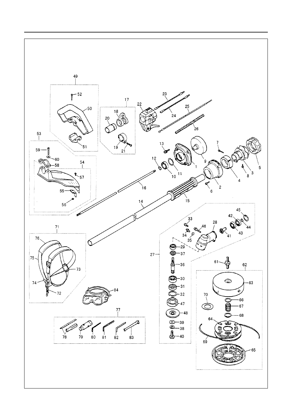 Parts list | RedMax BC2600DL User Manual | Page 32 / 44