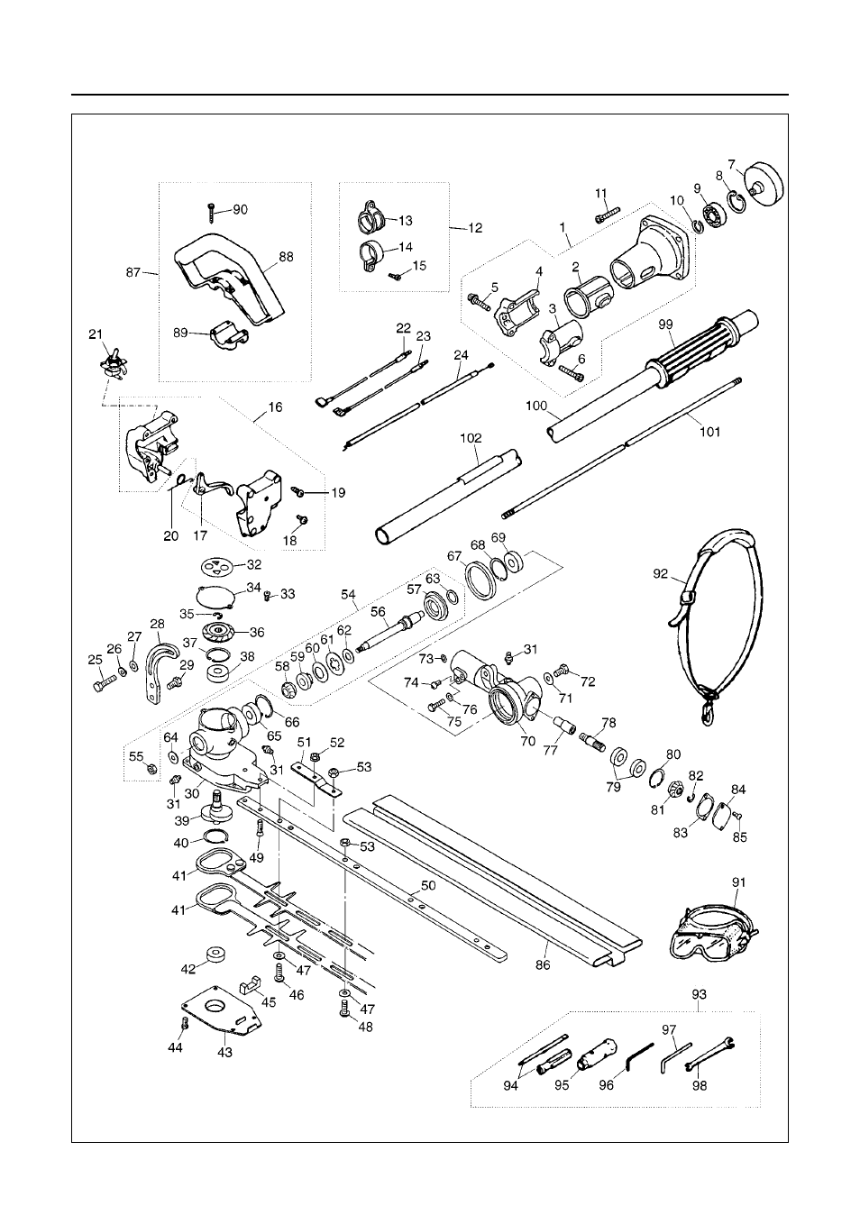 Parts list : lrt2300 | RedMax LRT2300 User Manual | Page 20 / 26