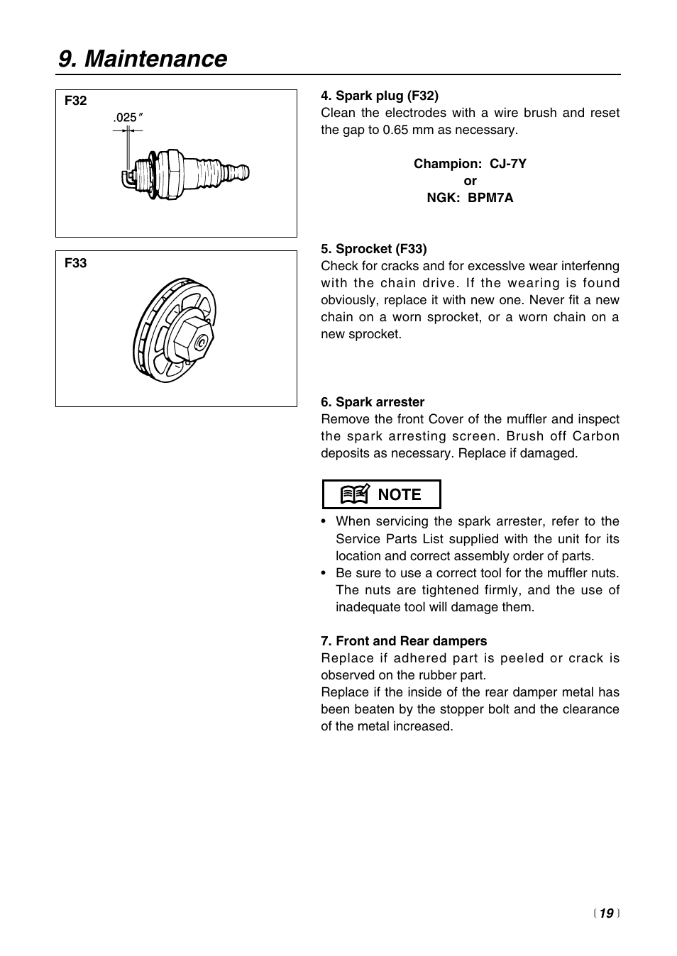 Maintenance | RedMax G621AVS User Manual | Page 19 / 32