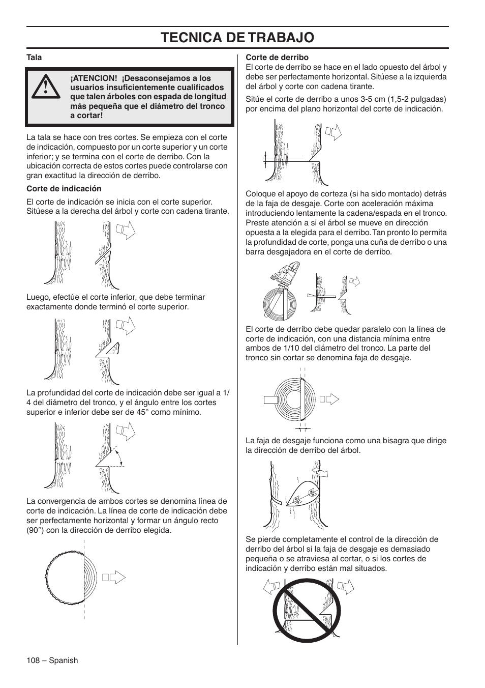 Tecnica de trabajo | RedMax GZ7000 User Manual | Page 108 / 152