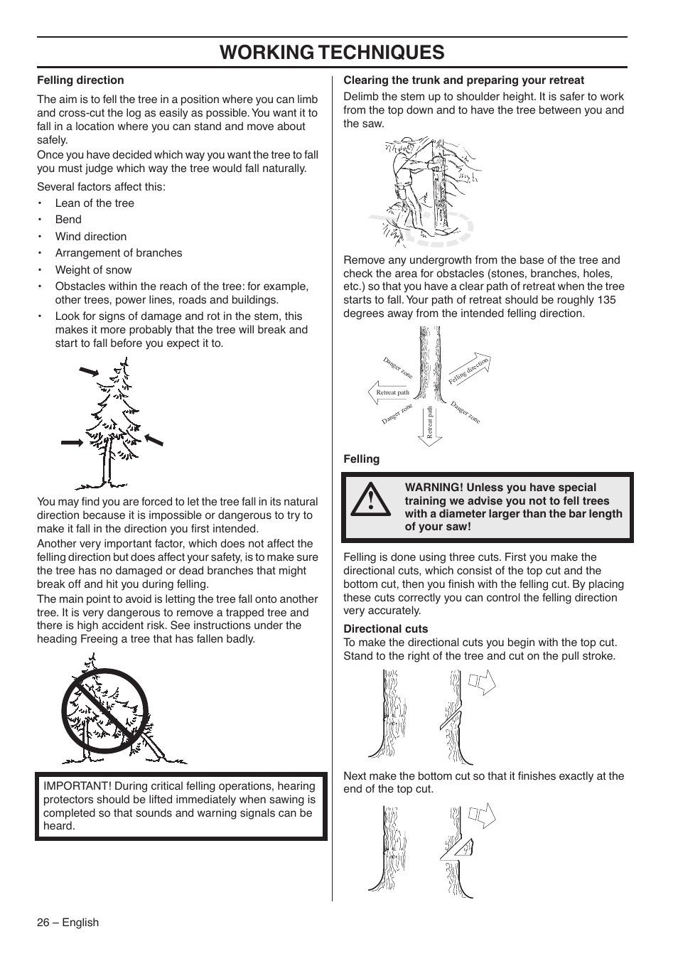 Working techniques | RedMax GZ7000 User Manual | Page 26 / 152