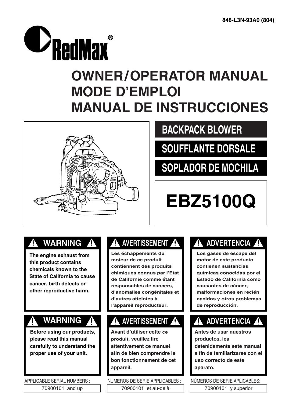 RedMax EBZ5100Q User Manual | 56 pages