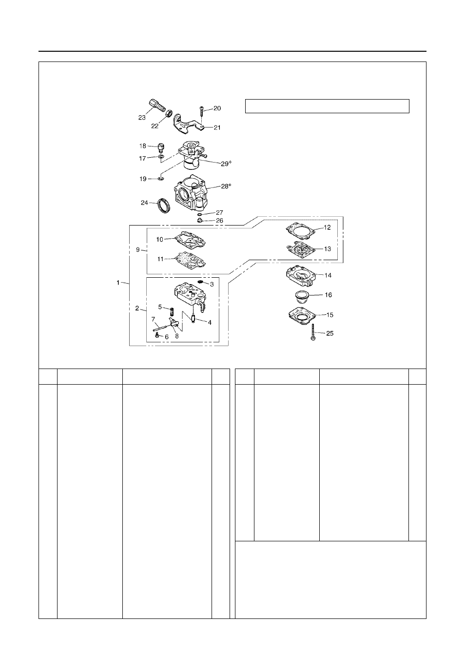 Fig.3 carburetor components | RedMax EB7001 User Manual | Page 26 / 32