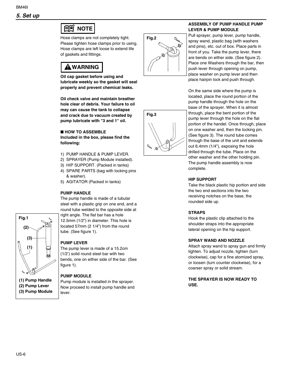 Set up | RedMax BM46I User Manual | Page 6 / 9