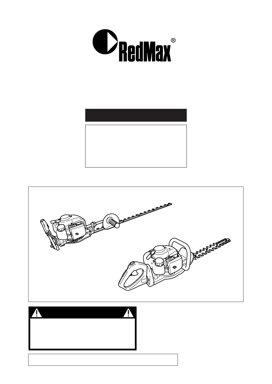 RedMax HEDGE HTZ2500 User Manual | 36 pages