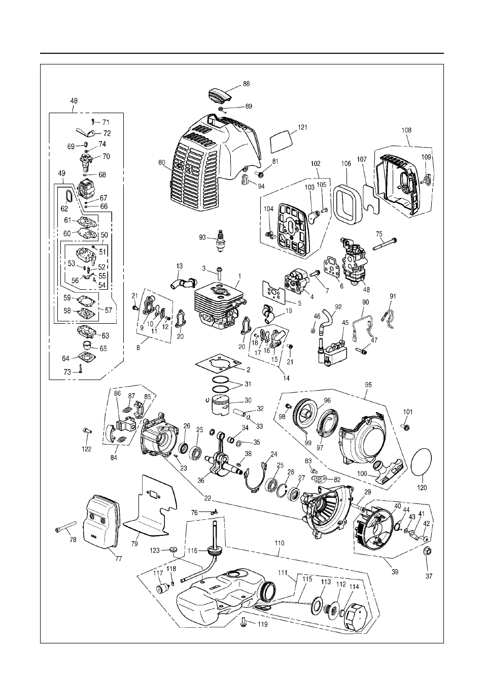 Parts list | RedMax HEDGE HTZ2500 User Manual | Page 30 / 36