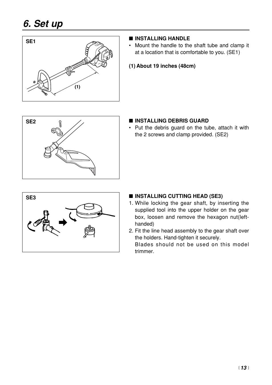 Set up | RedMax BC250 User Manual | Page 13 / 32