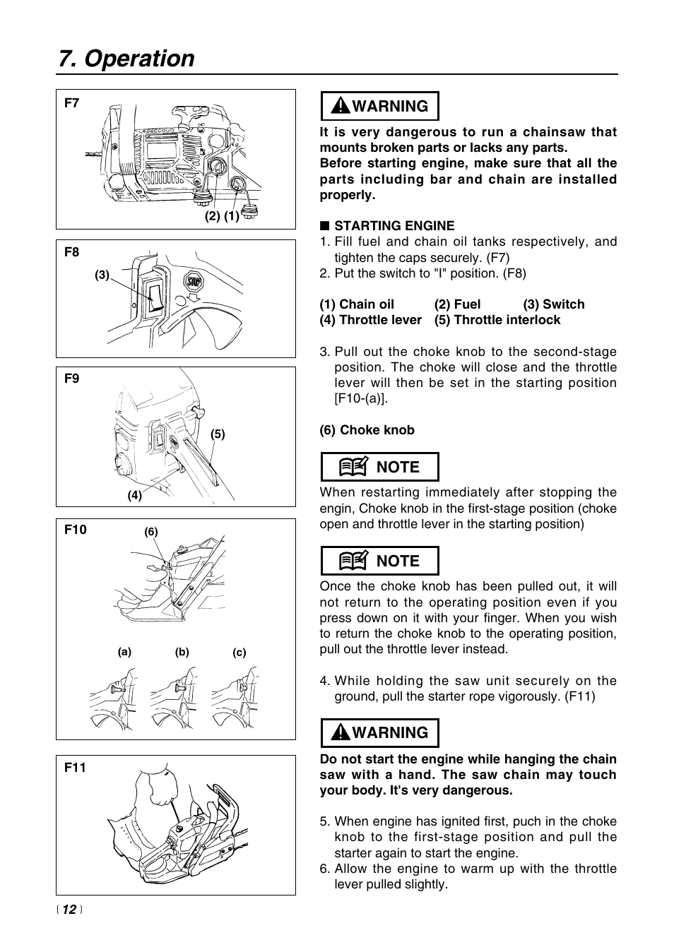 Operation | RedMax G3800AVS User Manual | Page 12 / 36