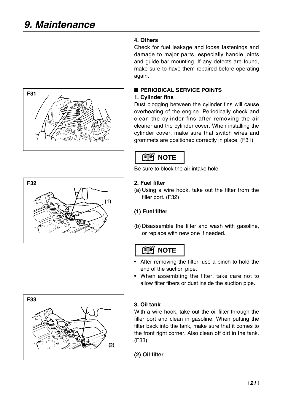 Maintenance | RedMax G3800AVS User Manual | Page 21 / 36