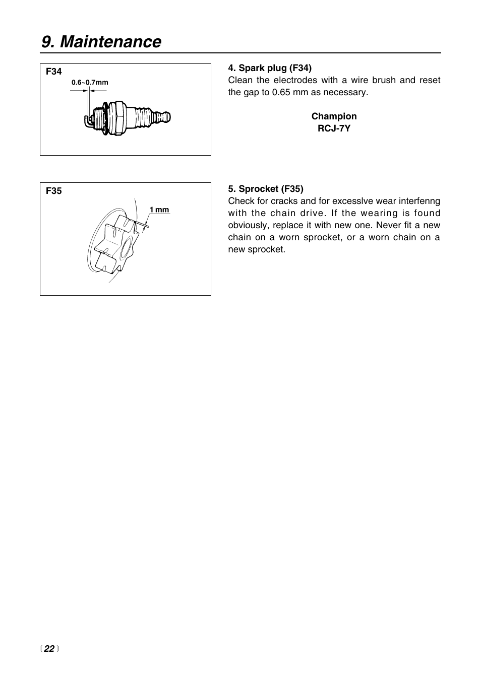 Maintenance | RedMax G3800AVS User Manual | Page 22 / 36