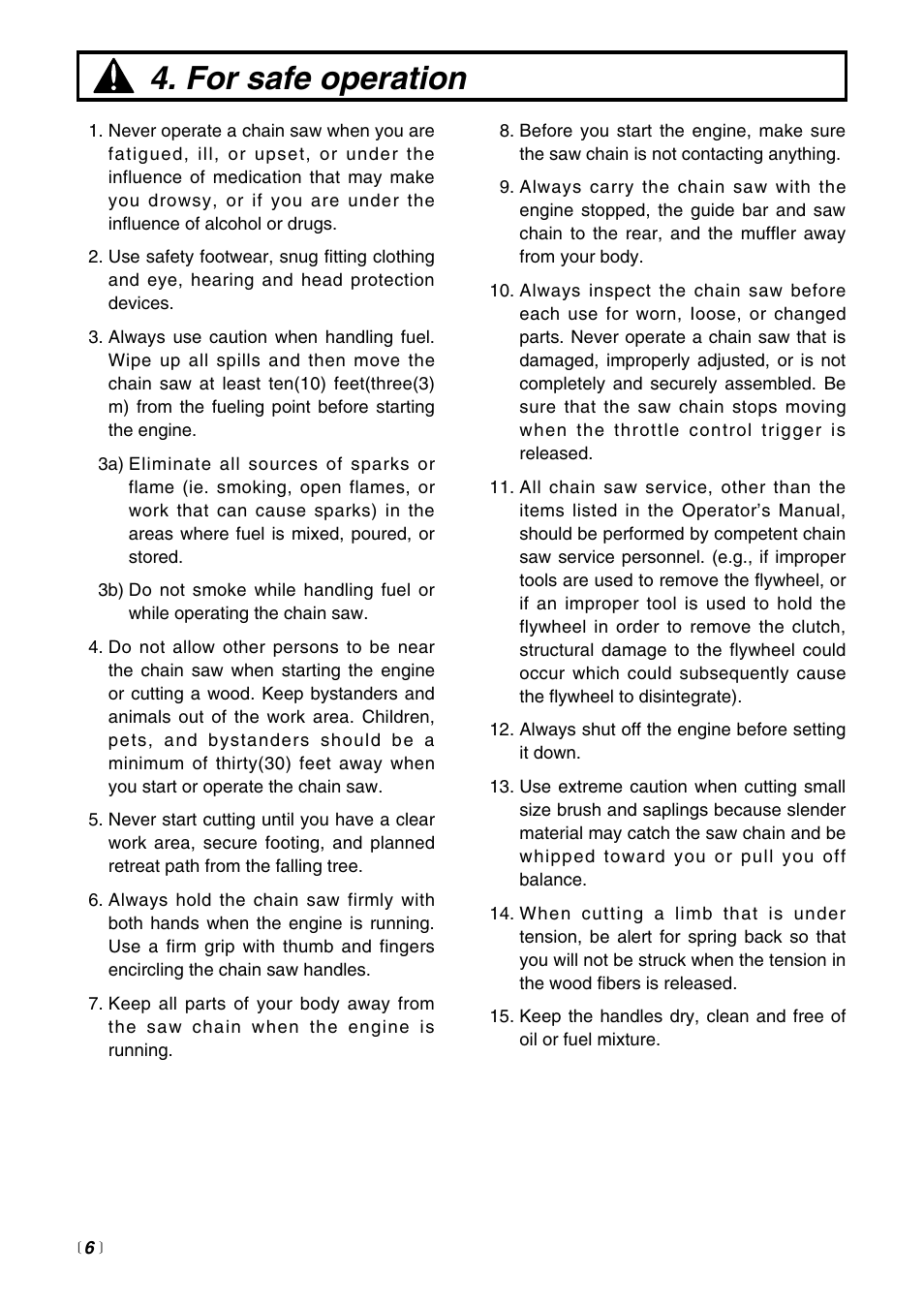 For safe operation | RedMax G3800AVS User Manual | Page 6 / 36