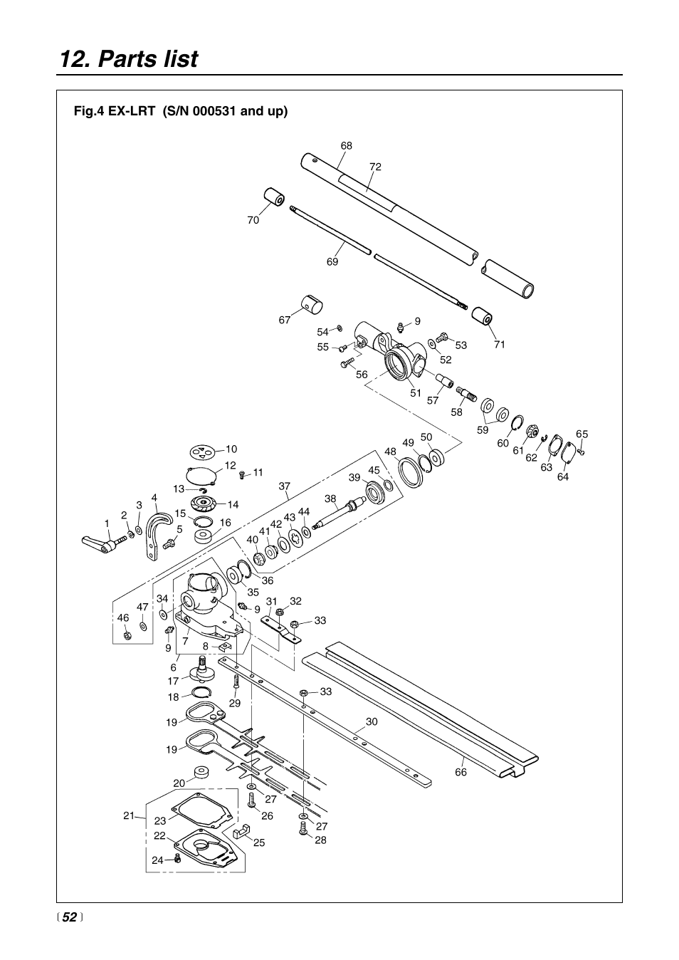 Parts list | RedMax EXZ2401S-BC User Manual | Page 52 / 60