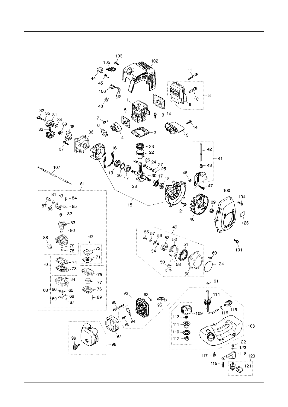 Parts list : edg2300 | RedMax EDG2300 User Manual | Page 18 / 22