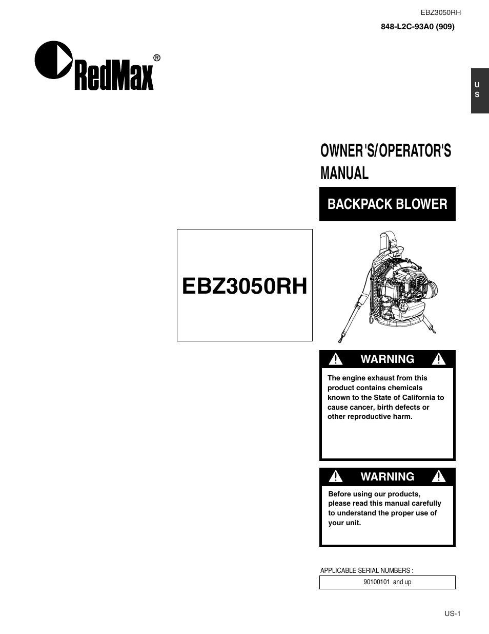 RedMax EBZ3050RH User Manual | 16 pages