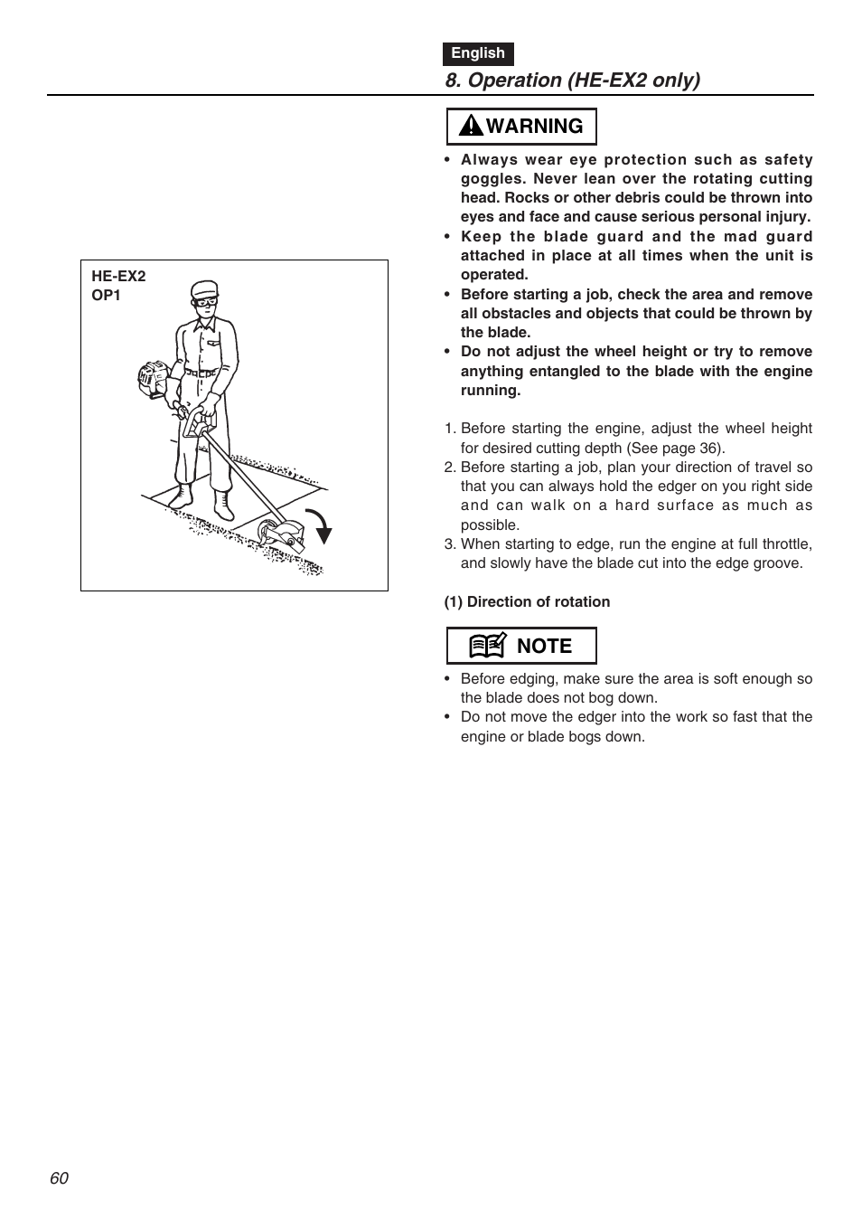 Operation (he-ex2 only) | RedMax EXZ2401S-PH User Manual | Page 60 / 112