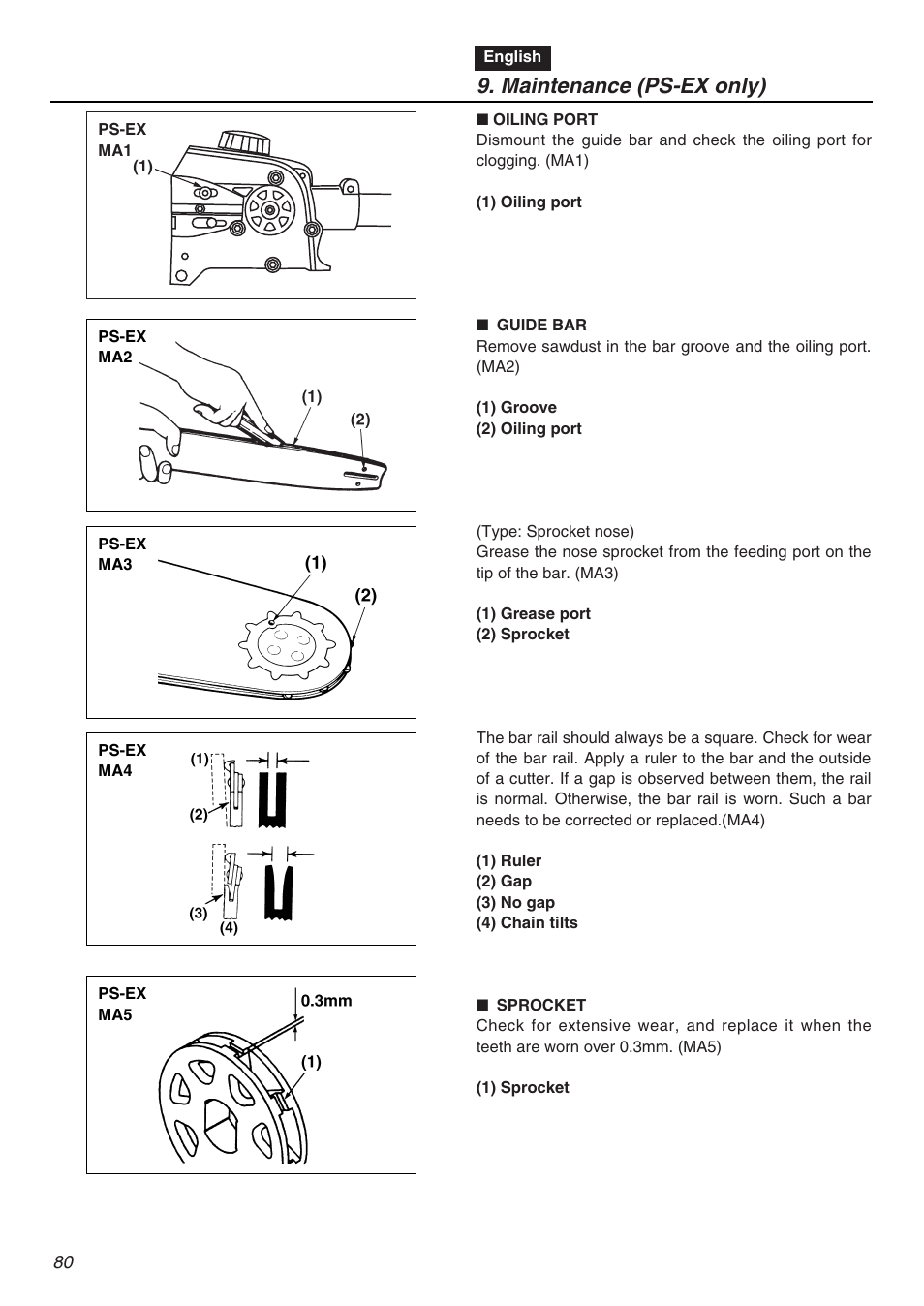 Maintenance (ps-ex only) | RedMax EXZ2401S-PH User Manual | Page 80 / 112
