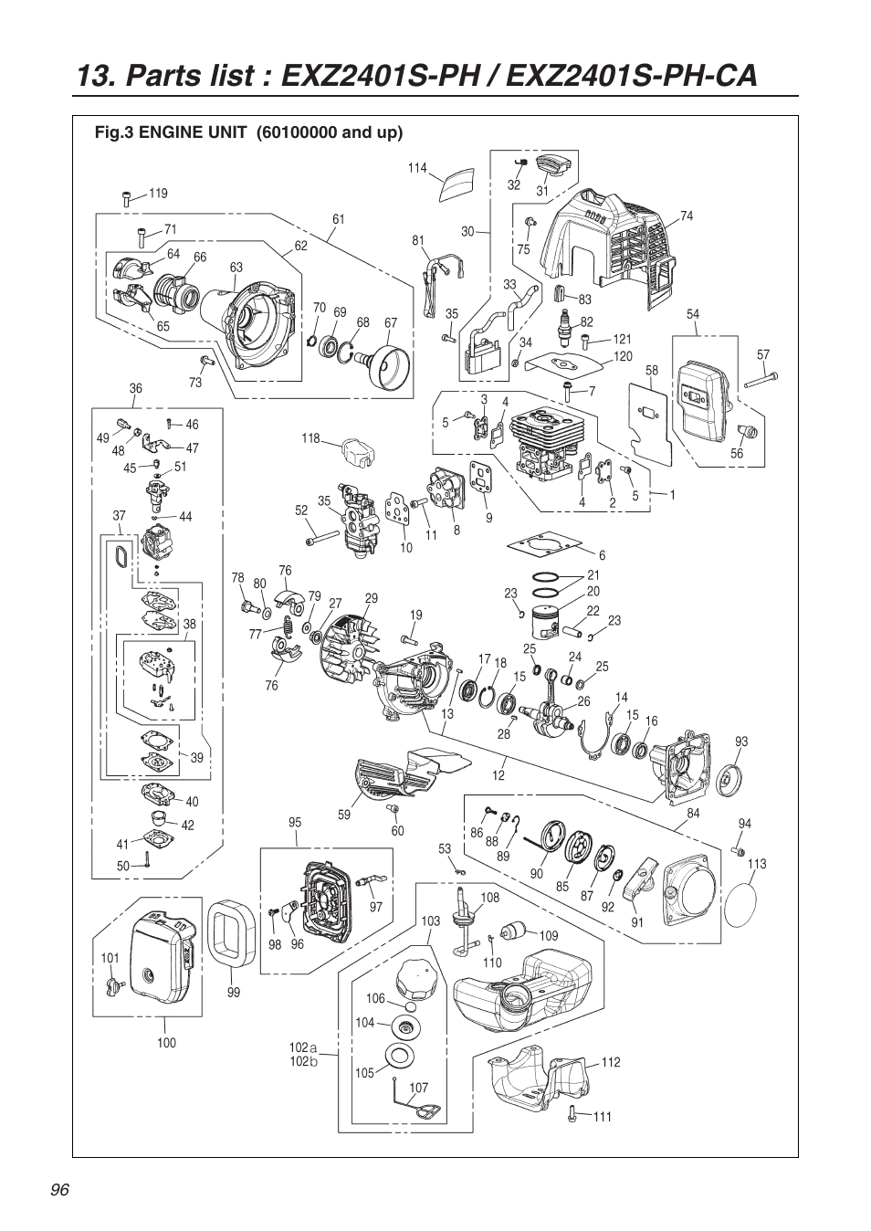 RedMax EXZ2401S-PH User Manual | Page 96 / 112
