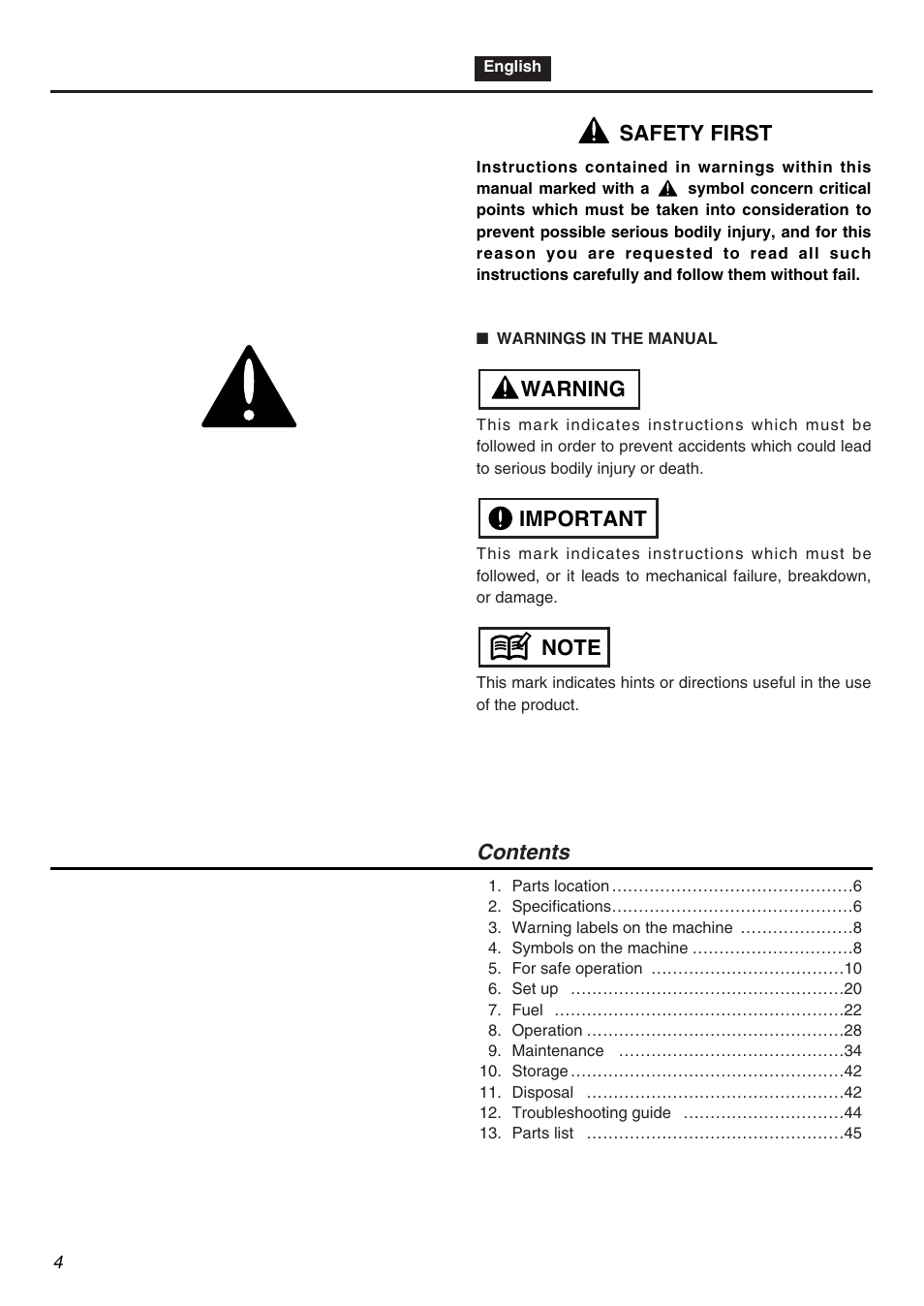 RedMax LRTZ2401-CA User Manual | Page 4 / 56