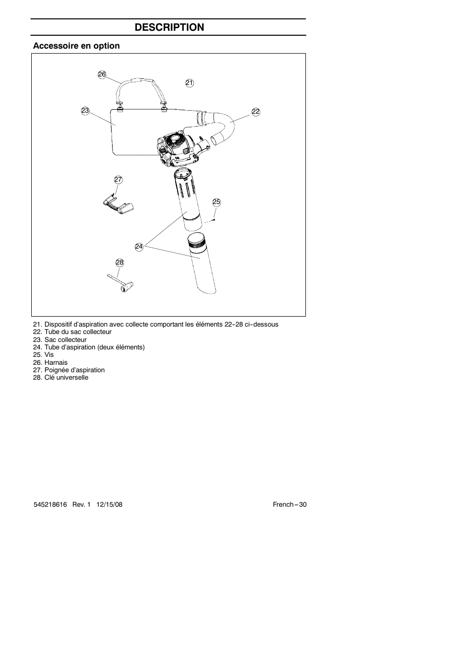 Description | RedMax HB280 User Manual | Page 30 / 76