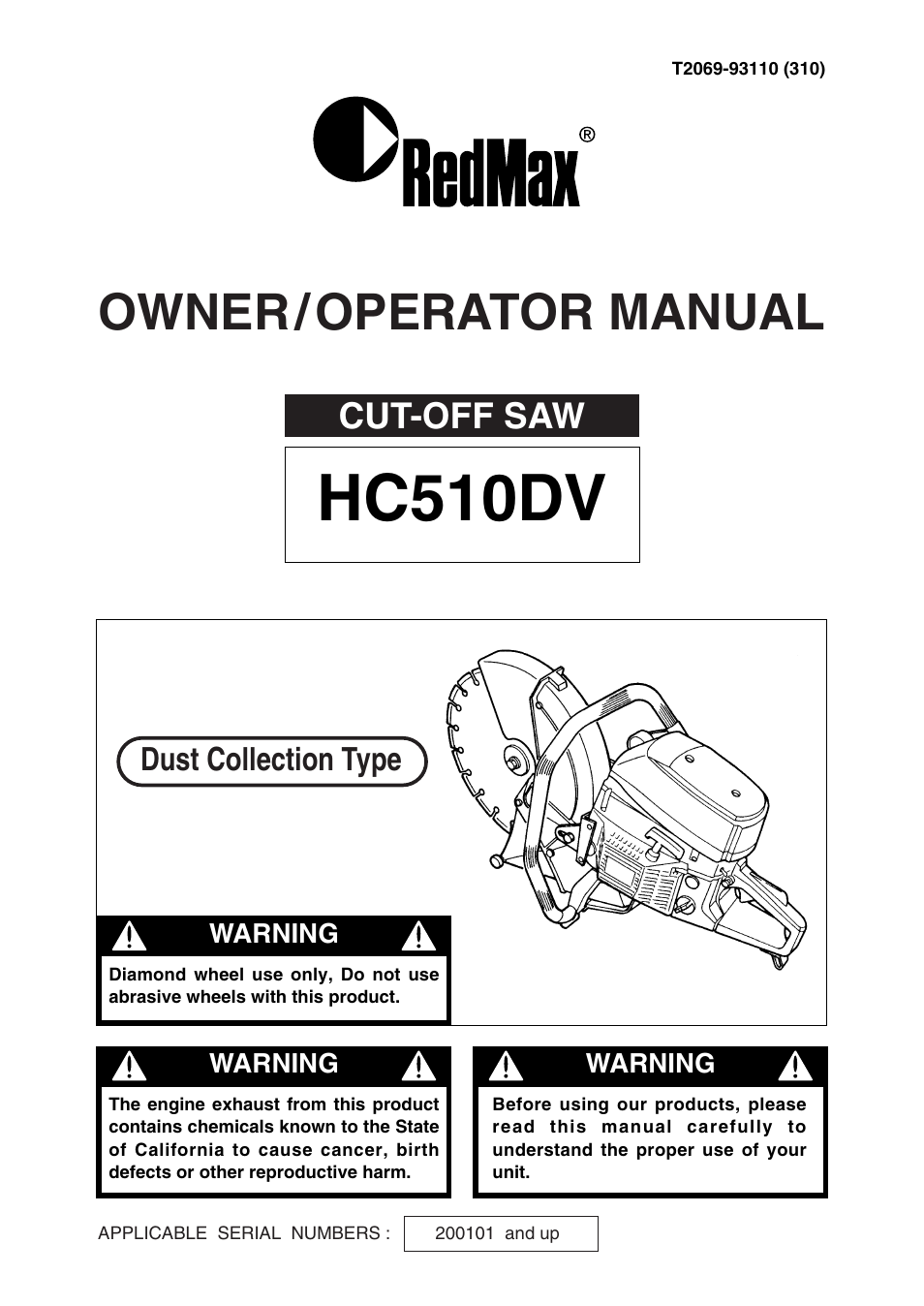 RedMax HC510DV User Manual | 44 pages