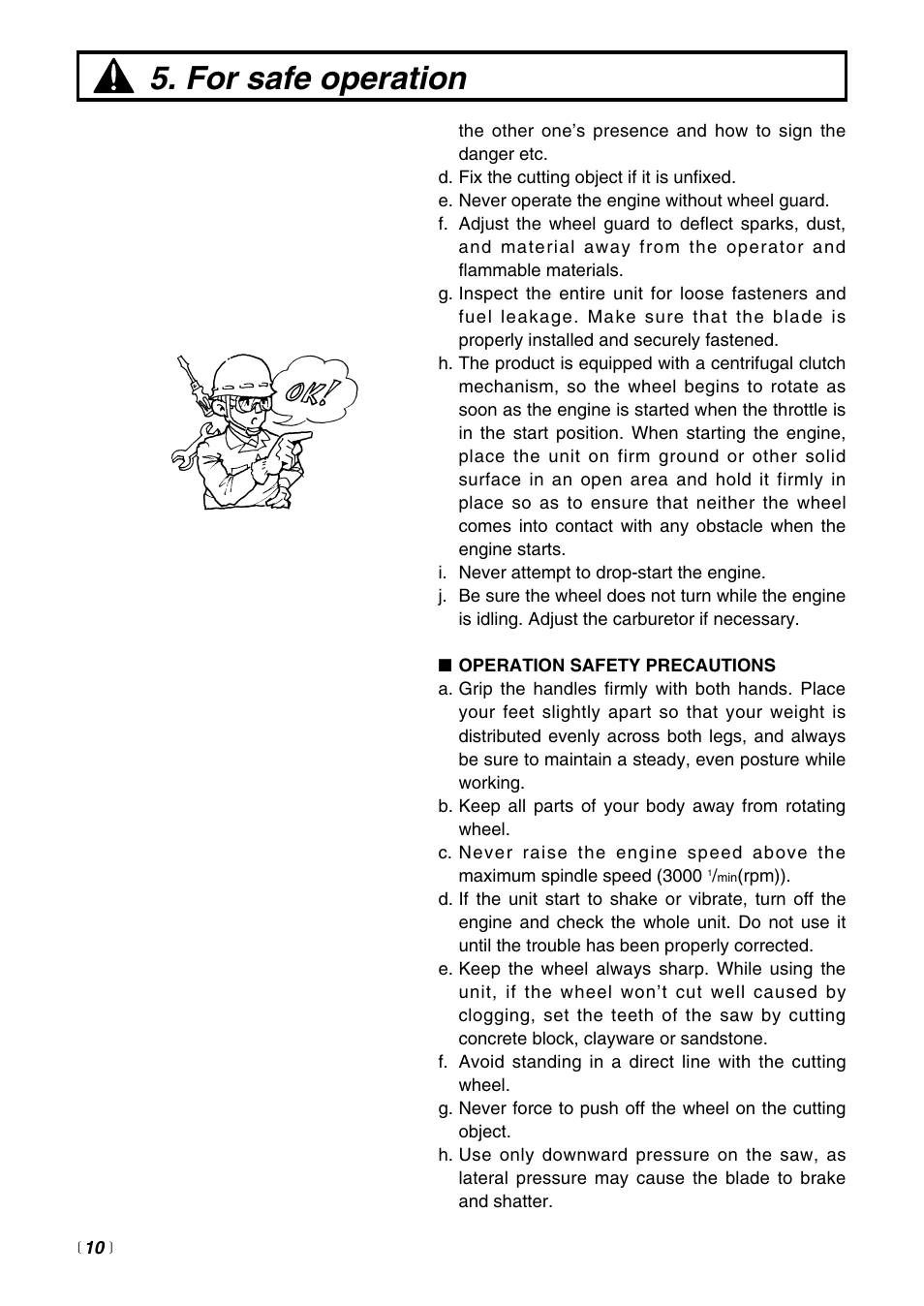 For safe operation | RedMax HC510DV User Manual | Page 10 / 44