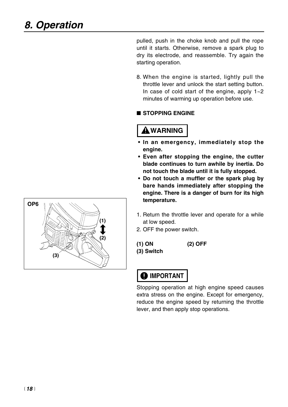 Operation | RedMax HC510DV User Manual | Page 18 / 44