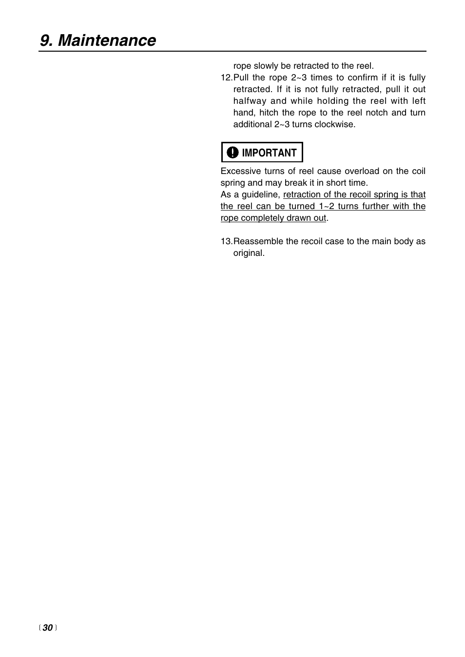 Maintenance | RedMax HC510DV User Manual | Page 30 / 44