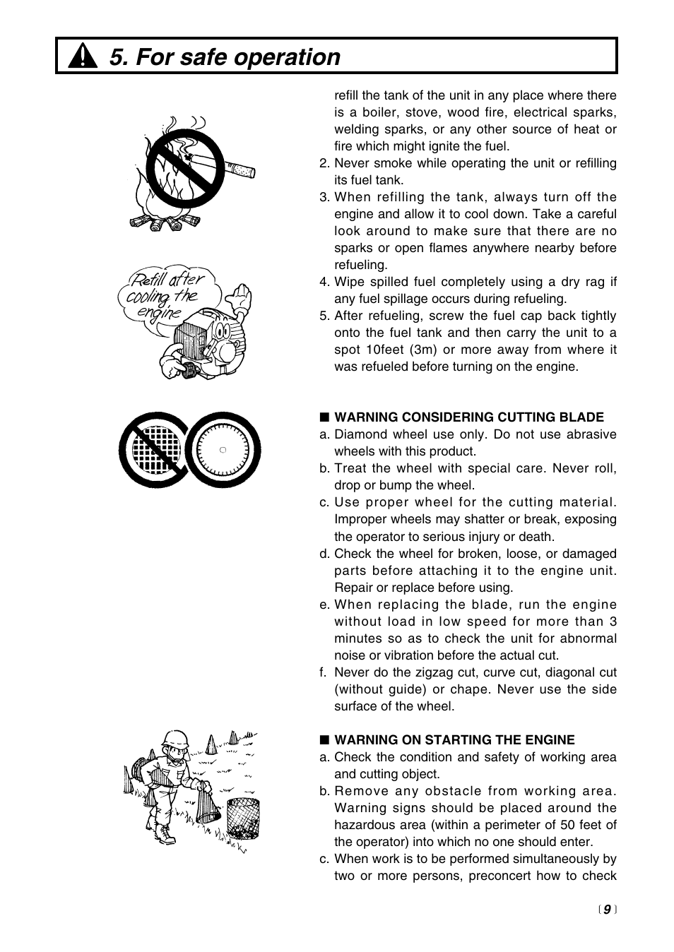 For safe operation | RedMax HC510DV User Manual | Page 9 / 44