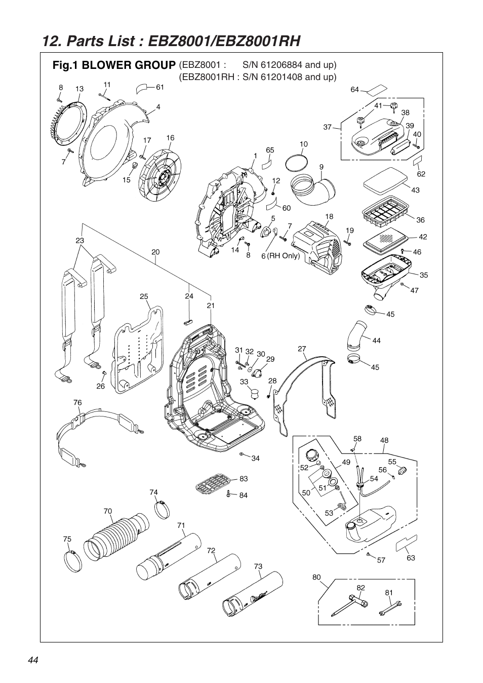 RedMax EBZ8001 User Manual | Page 44 / 56