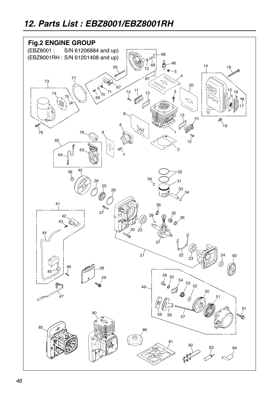 RedMax EBZ8001 User Manual | Page 46 / 56