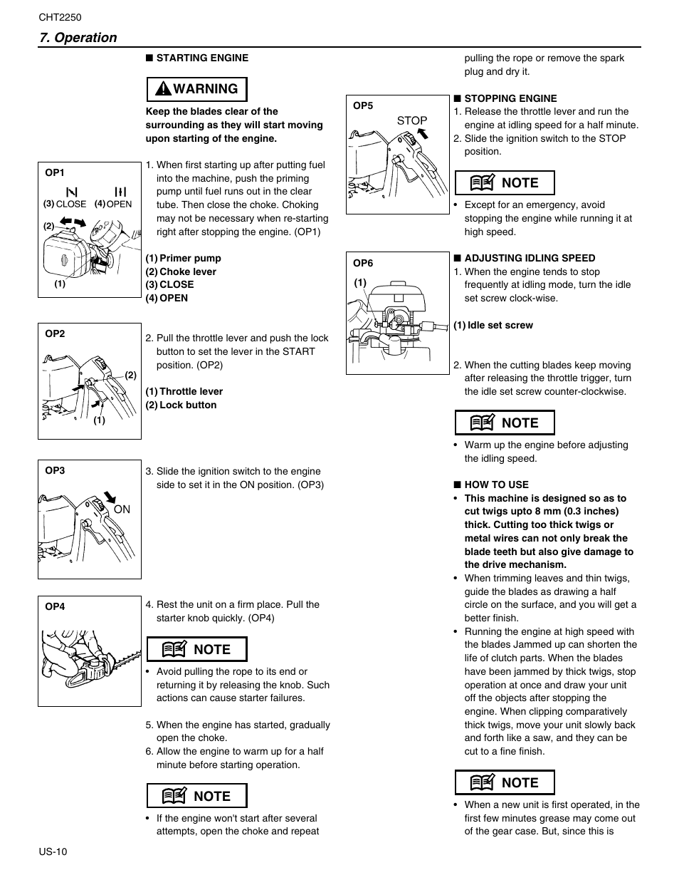 RedMax CHT2250 User Manual | Page 12 / 60