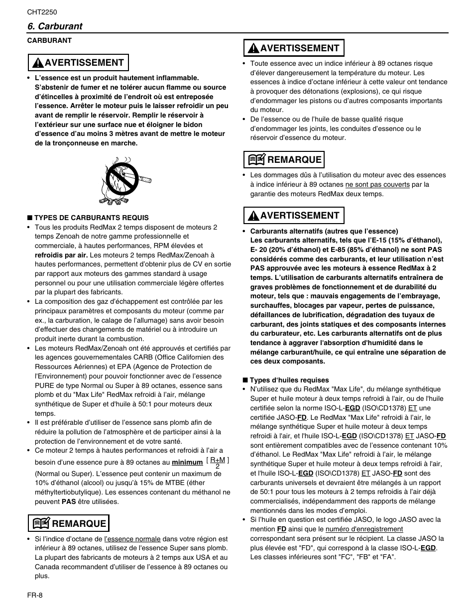 RedMax CHT2250 User Manual | Page 26 / 60