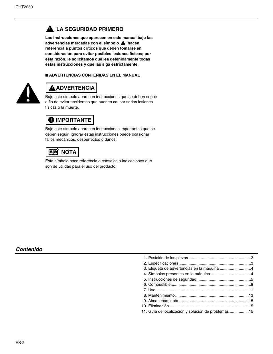 RedMax CHT2250 User Manual | Page 38 / 60