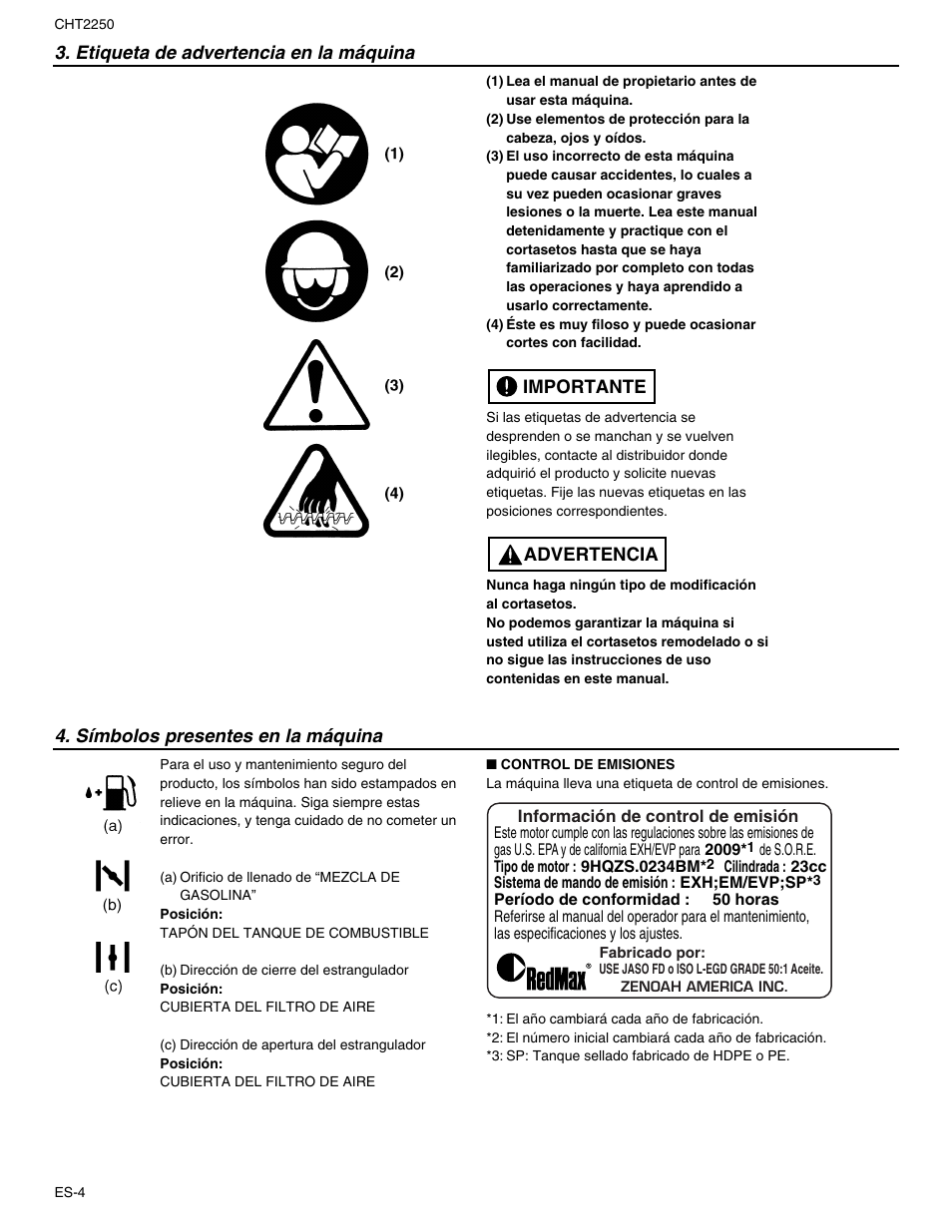 RedMax CHT2250 User Manual | Page 40 / 60