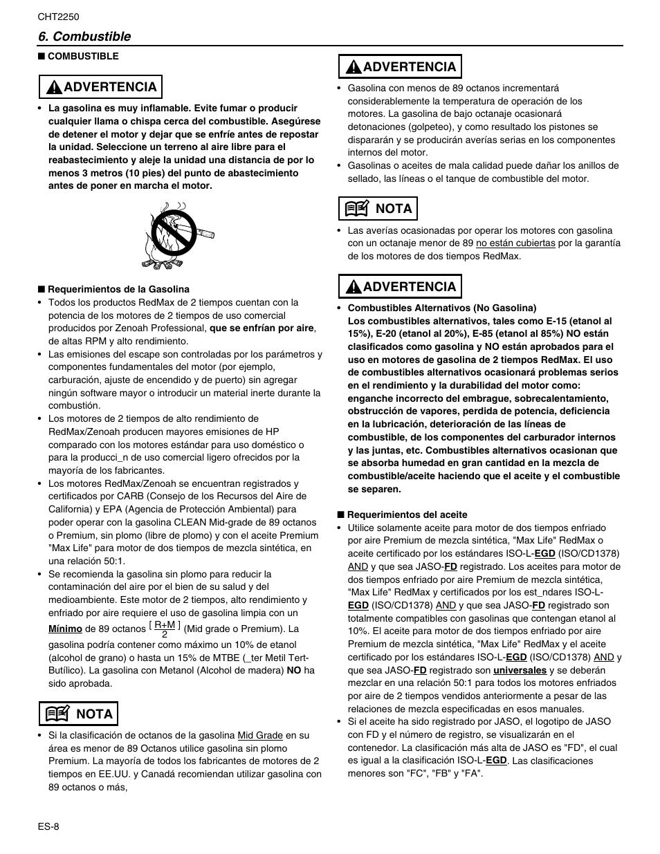 RedMax CHT2250 User Manual | Page 44 / 60