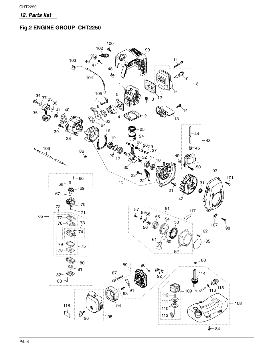 RedMax CHT2250 User Manual | Page 58 / 60