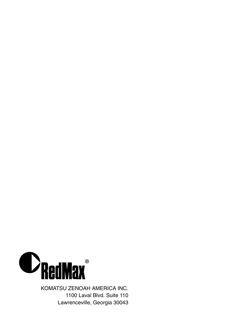 RedMax EBZ5000Q User Manual | Page 36 / 36