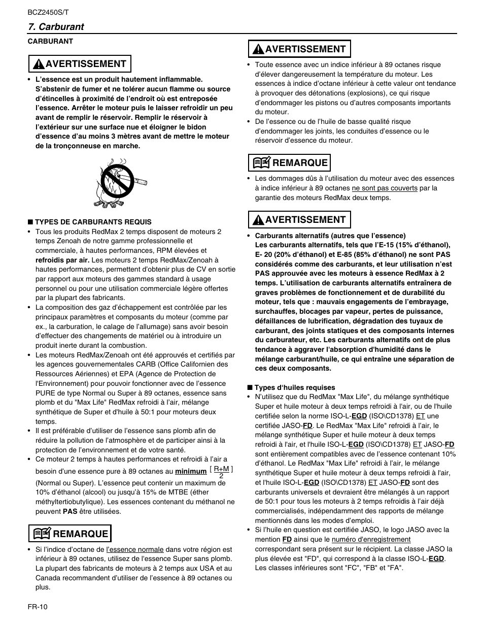 RedMax BCZ2450T User Manual | Page 32 / 76