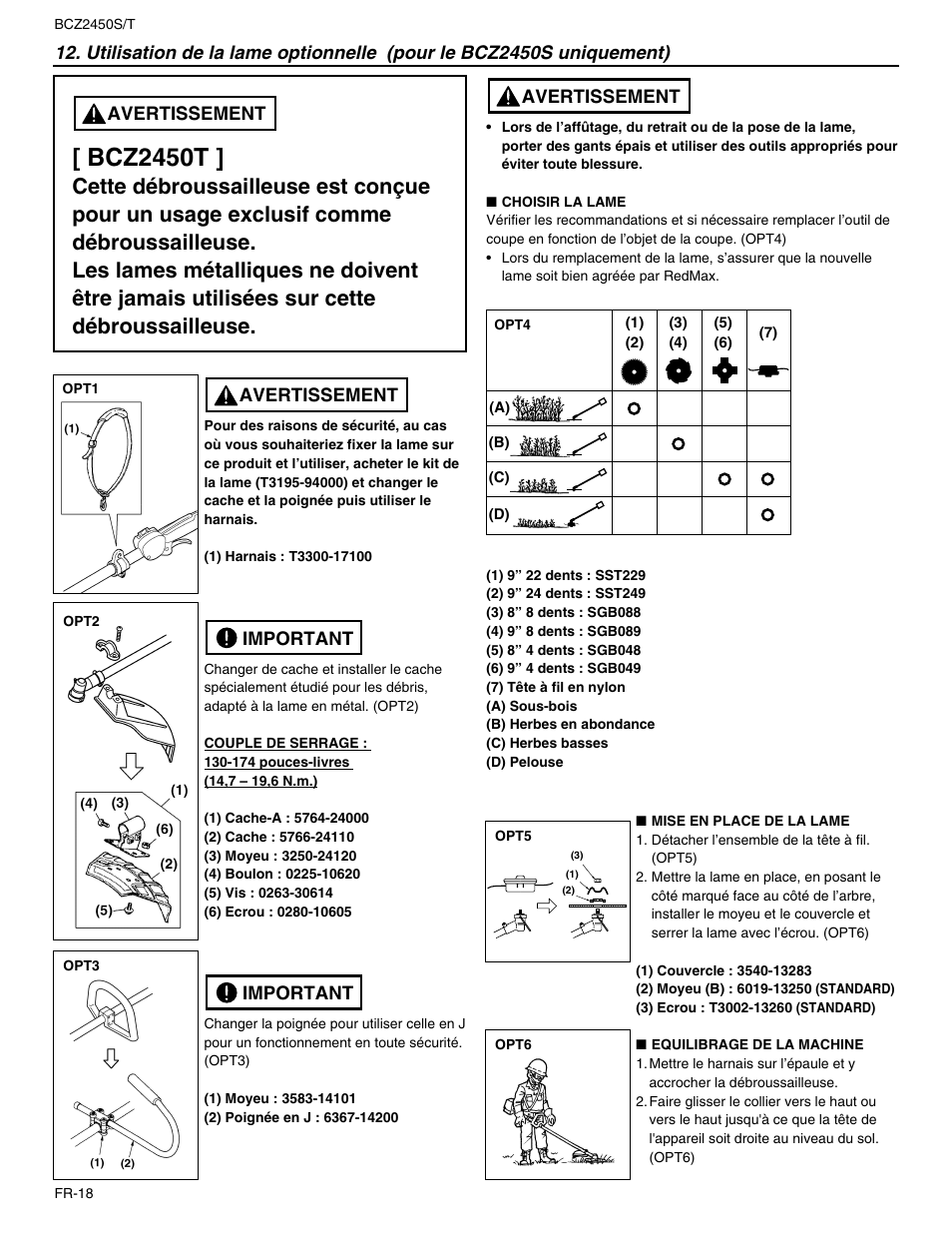 Bcz2450t | RedMax BCZ2450T User Manual | Page 40 / 76