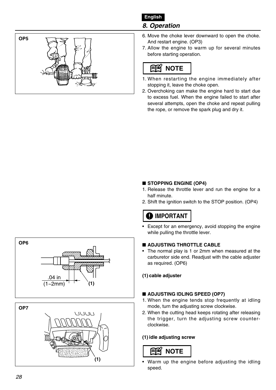 Operation | RedMax HEZ2601F User Manual | Page 28 / 56