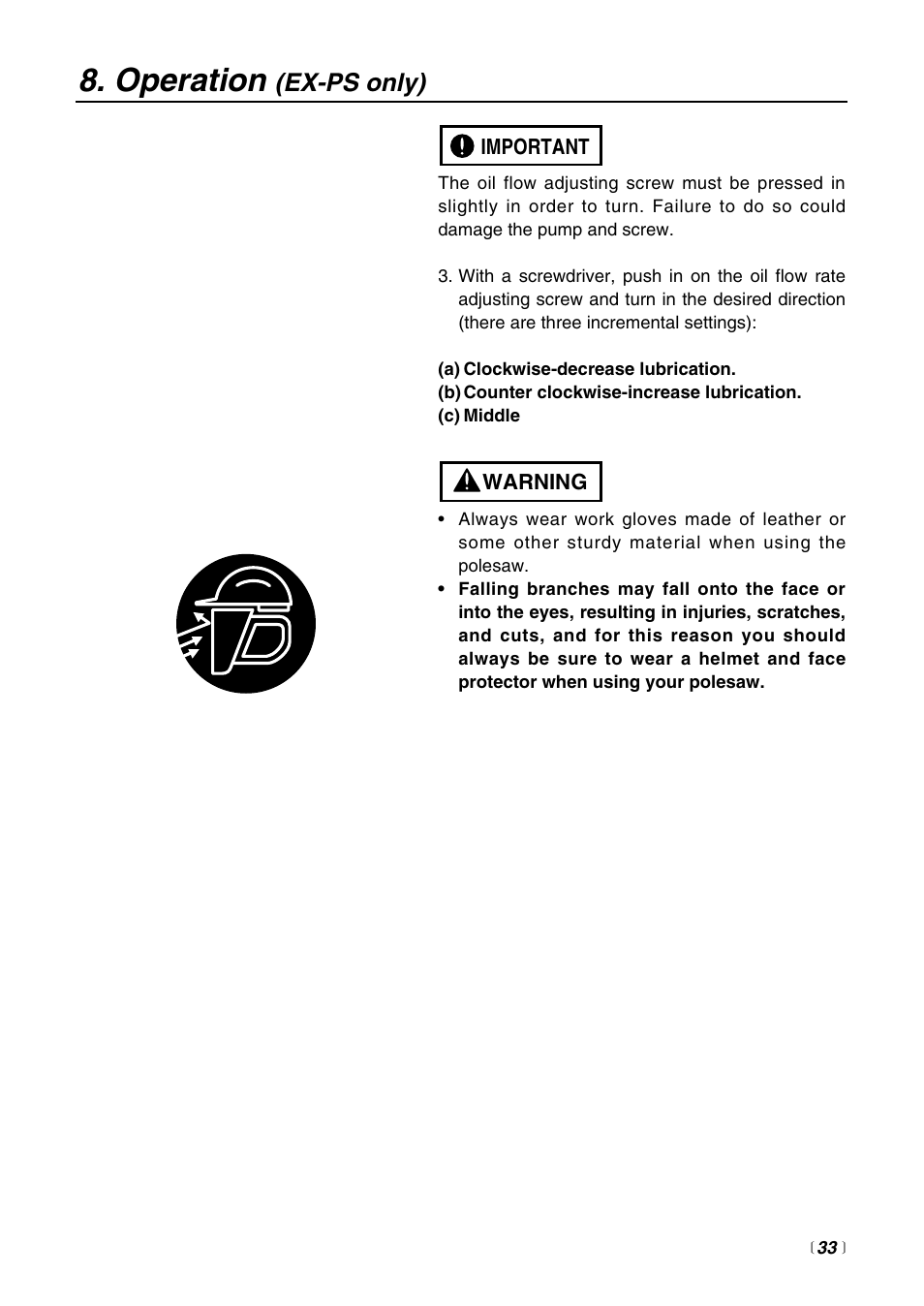 Operation, Ex-ps only) | RedMax EXTREME EXZ2500S-BC User Manual | Page 33 / 64