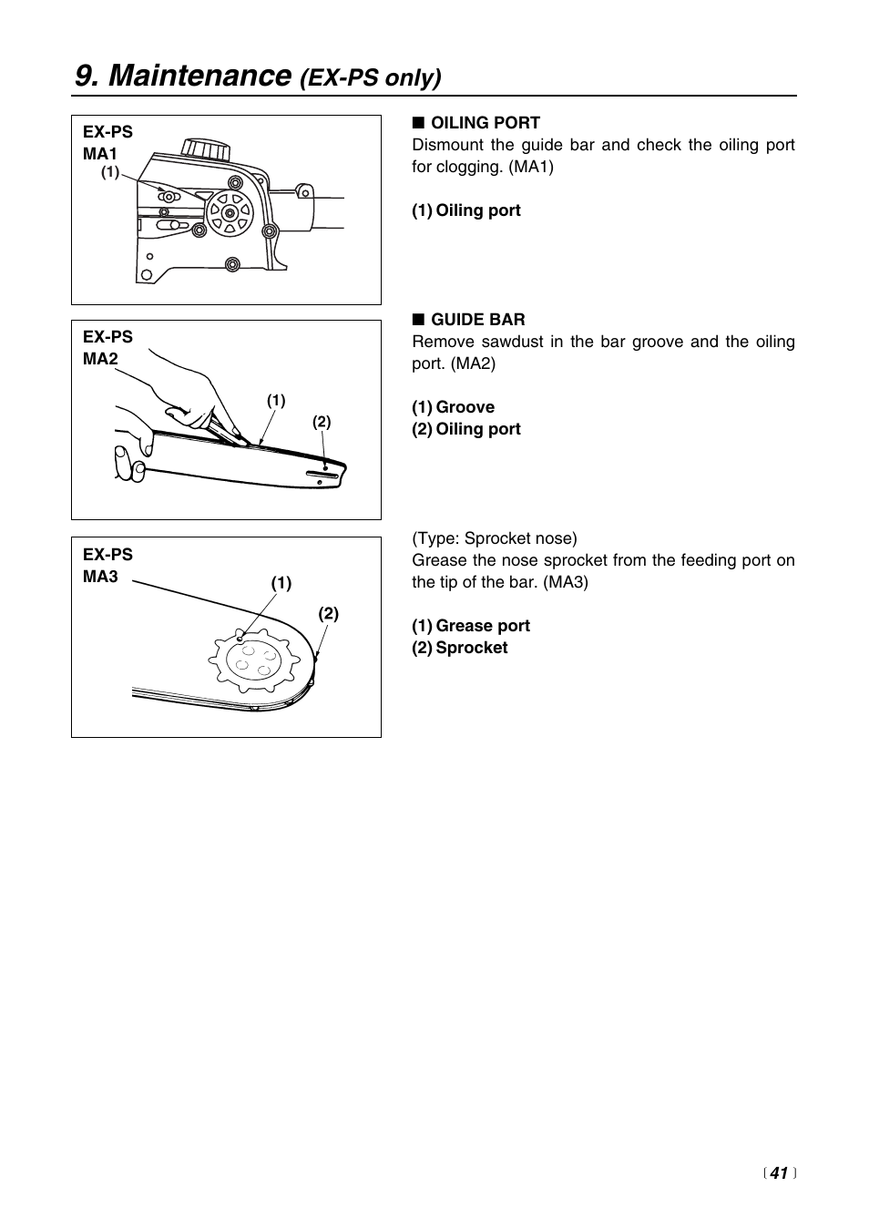 Maintenance, Ex-ps only) | RedMax EXTREME EXZ2500S-BC User Manual | Page 41 / 64