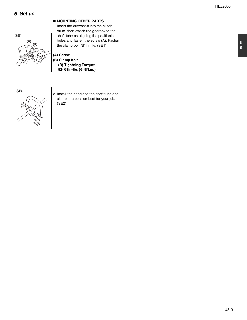 Set up | RedMax HEZ2650F User Manual | Page 9 / 18