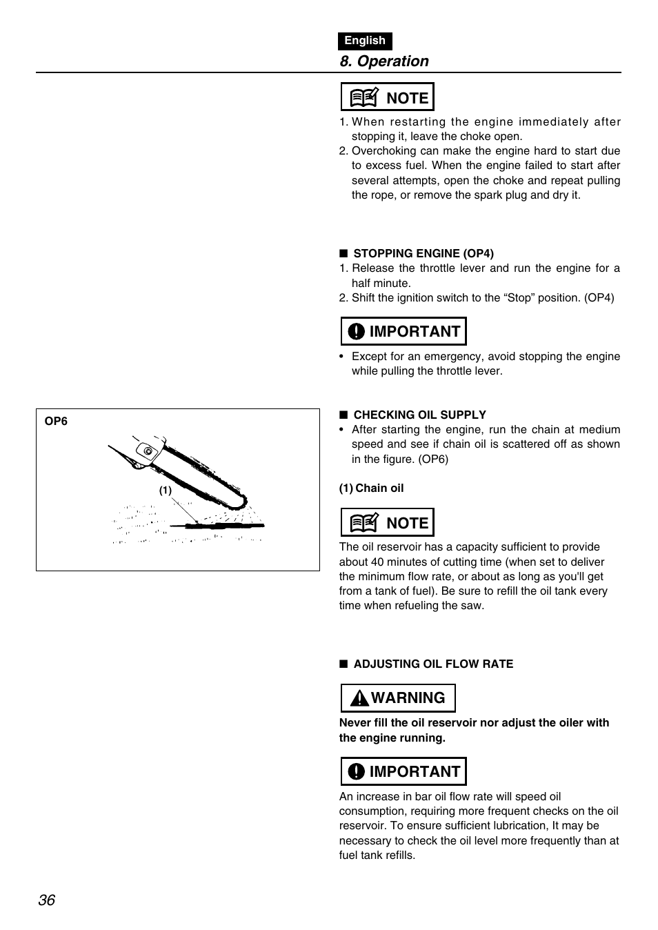 Operation | RedMax PSZ2401-CA User Manual | Page 36 / 68